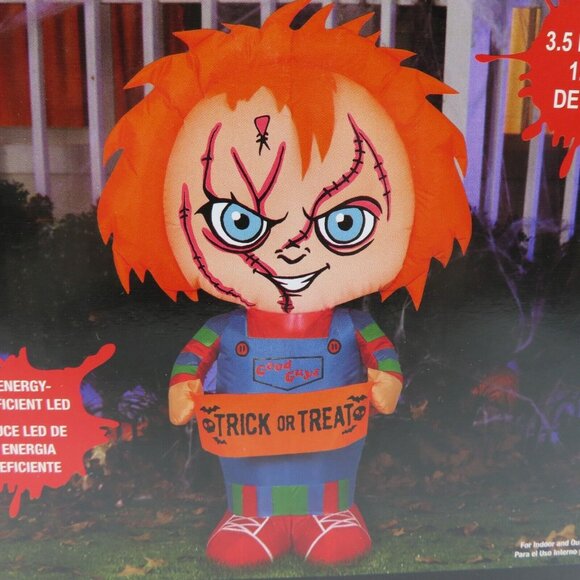 Gemmy Chucky Childs Play 3.5 Feet Tall LED Lighted Inflatable Halloween 2022 NEW - Picture 2 of 12